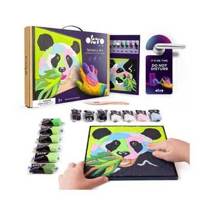 Coloring with clay set by numbers тм окто 29*29 cm panda, , medium
