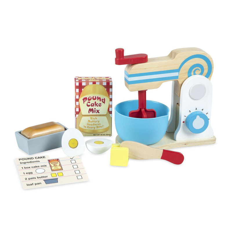 Melissa & doug wooden make-a-cake mixer set, , medium-null