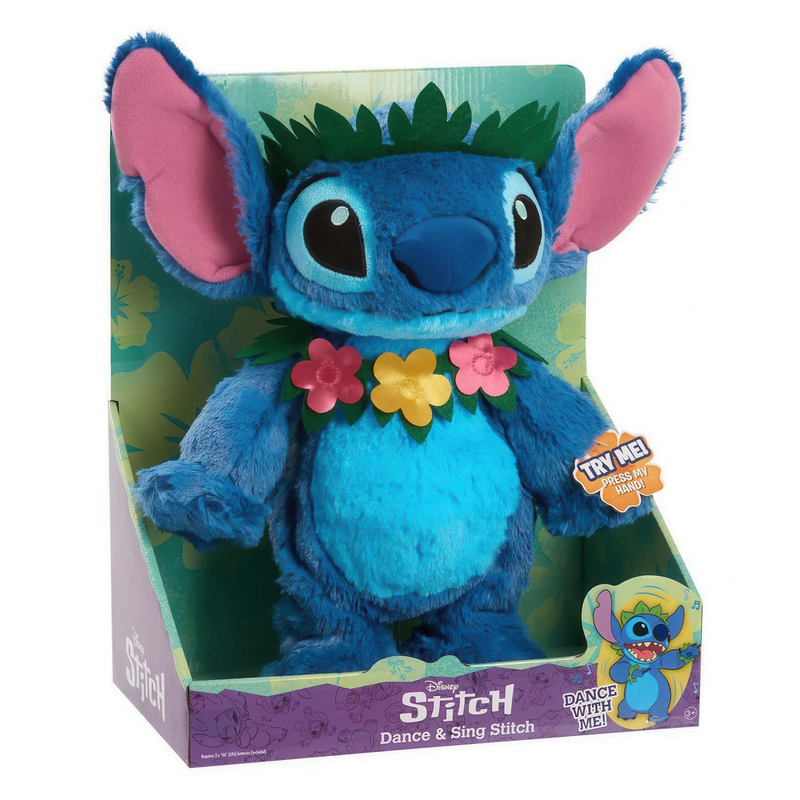 Stitch dance and sing cuddly interactive plush, , medium-null