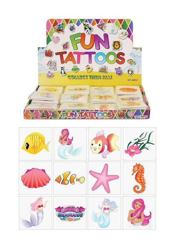 Hendrandt n51320 mini mermaid temporary tattoo sheets - assorted, , medium-null