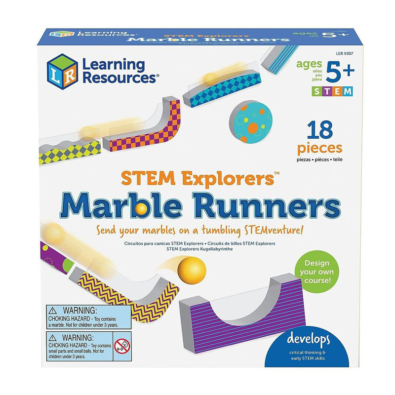 Learning resources marble runners for ages 5+ 13pcs, , medium-null