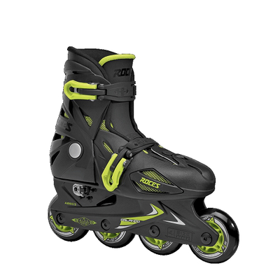 Adjustable inline skates orlando III, Black/lime, medium