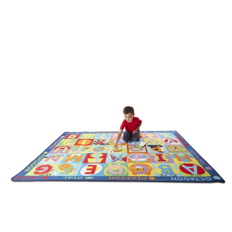 Melissa & doug jumbo abc-123 rug - neutral, , medium image number null