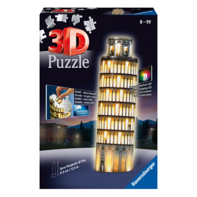 Ravensburger 3d puzzle night edition 216 pcs tower of pisa 12515, , medium
