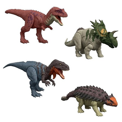 Jurassic world rebirth dinosaur action figures with attack motion & sound for ages 4+ (1 pcs - random selection), , medium