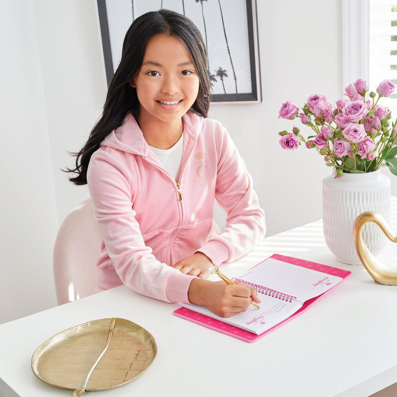 Make it real Juicy Couture glitter journal and pen, , medium-null