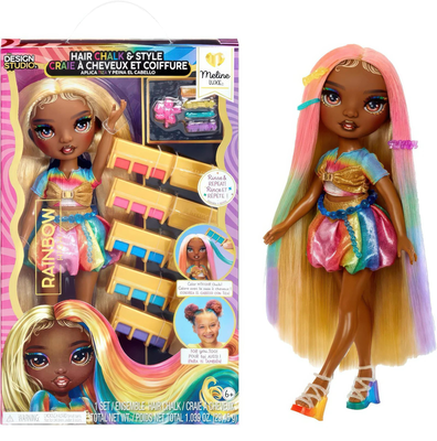 Rainbow high hair chalk & style fashion doll - meline
