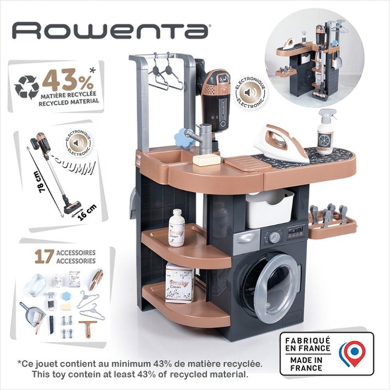 Smoby rowenta washclean laundry 7600330327, , medium-null