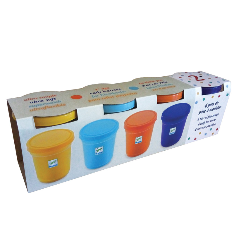 Product image: Djeco 3 to 6 years - modelling 4 tubes of play dogh - nature, , medium-null