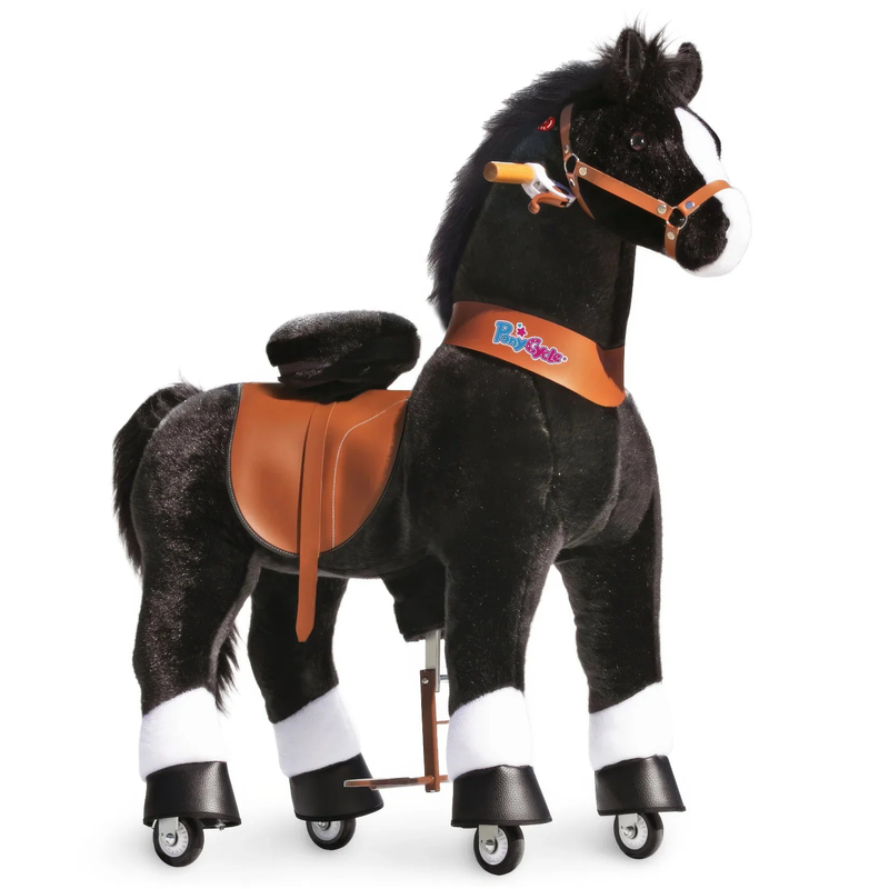 Ponycycle mechanically walking ride-on black horse - age 7+, , medium image number null