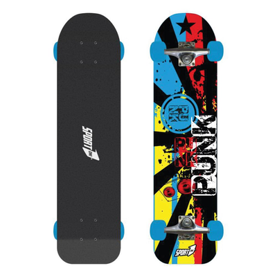 Blue skateboard punk 76cm, , medium