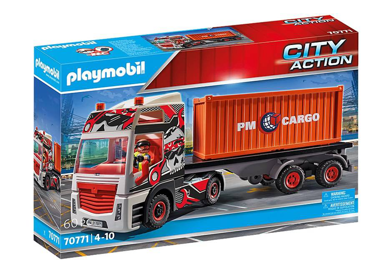 Playmobil 70771 city action truck with cargo container, , medium image number null