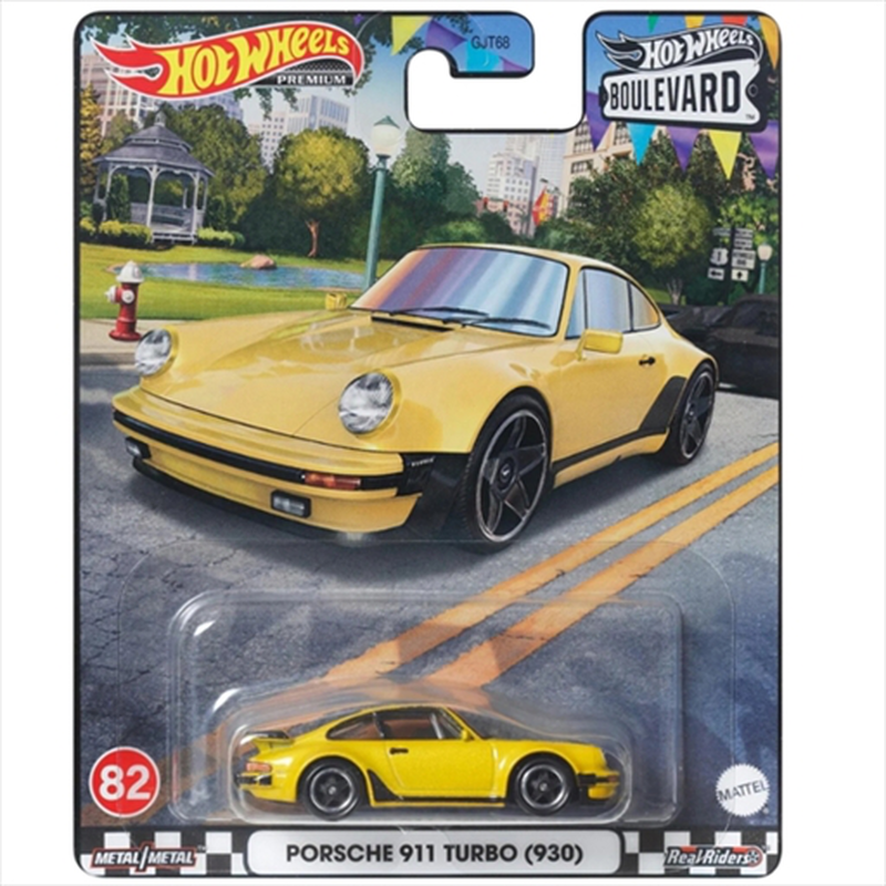 Mattel hot wheels premium: boulevard #82 - 1/64 porsche 911 turbo 930 hkf34, , medium-null