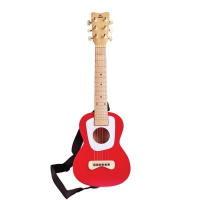 Wooden red guitar 64cm, , medium
