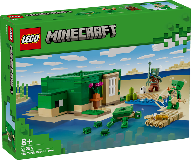 Lego minecraft the turtle beach house 21254 for ages 8+ 234pcs, , medium-null