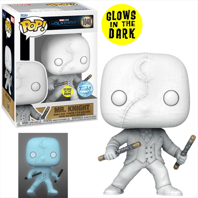 Product image: Funko pop! Marvel moon knight - mr. Knight glows in the dark special edition #1048 bobble-head vinyl-null