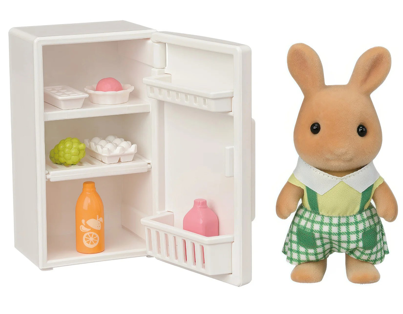 Product image: Sylvanian families sunny rabbit boy's refrigerator set, , medium-null