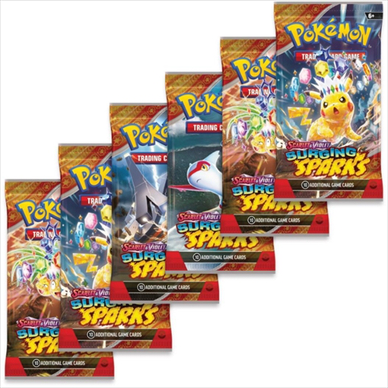 Pkm pokemon - sv8 surging sparks booster pack 10 cards-null