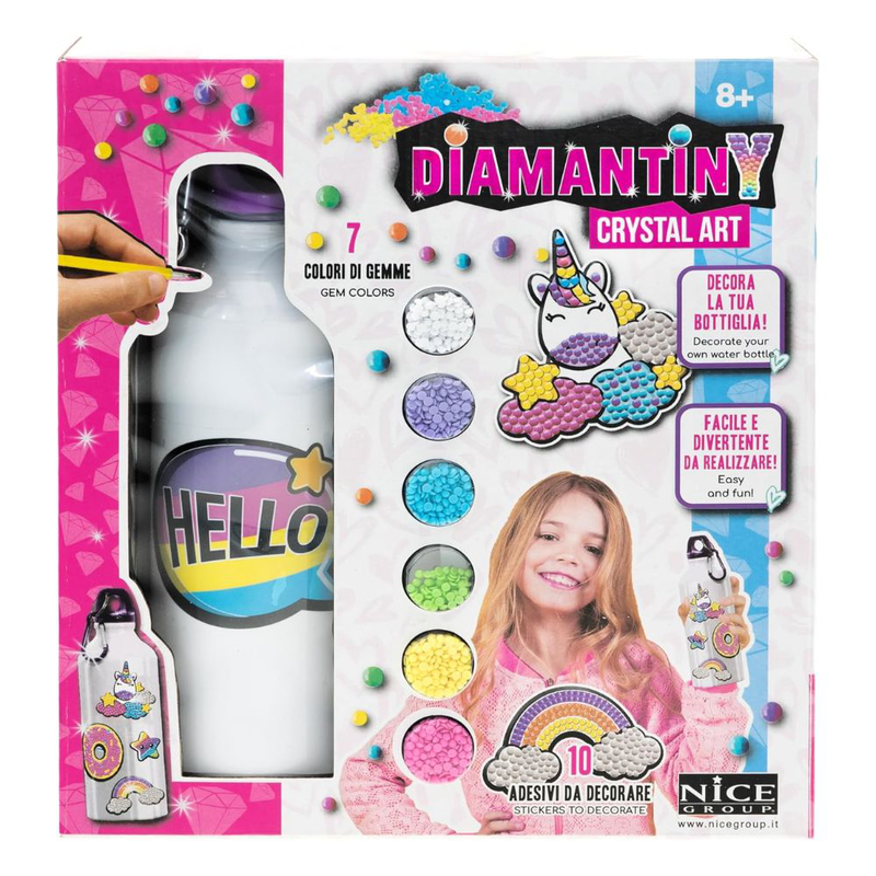 Diamantiny crystal art kit οικολογική μπουκάλα διακόσμησε και εξατομίκευσε τη δική σου με πολύτιμες πέτρες, , medium-null