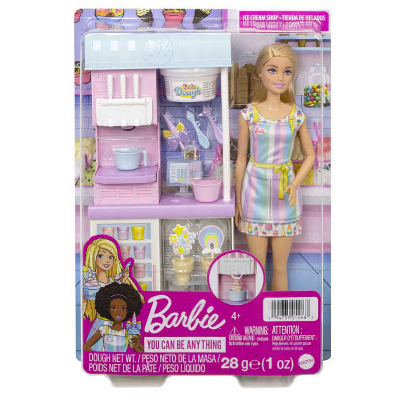 Product image: Barbie ice cream shop playset hcn46, , medium-null