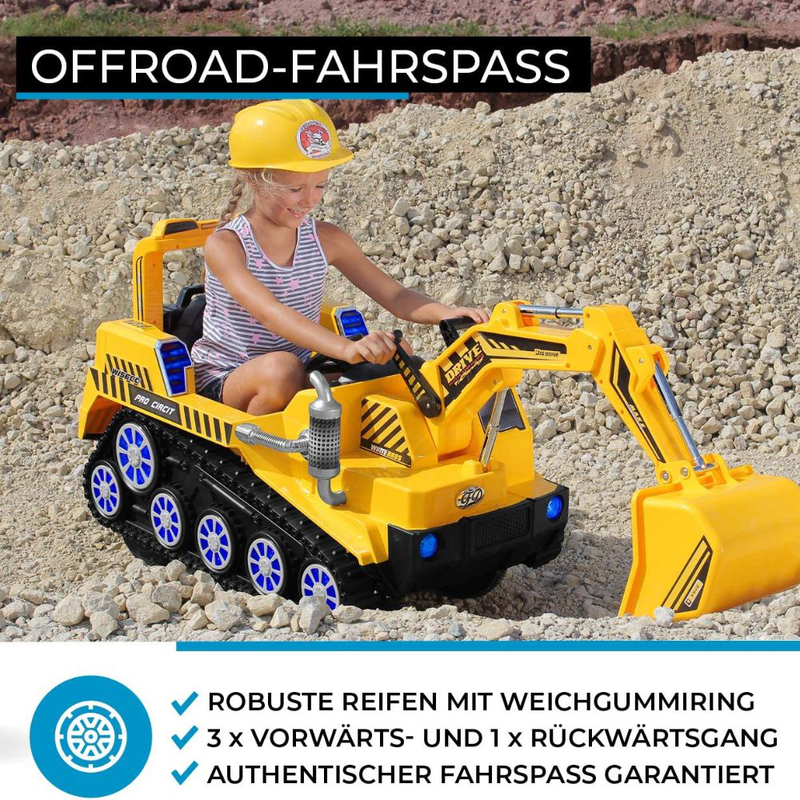 Product image: Fd2811 ηλεκτροκίνητο παιδικό φορτηγό με φτυάρι, φωτάκια, μουσική και κόρνα 6v, 4.5ah, 140x54x70cm, , medium-null