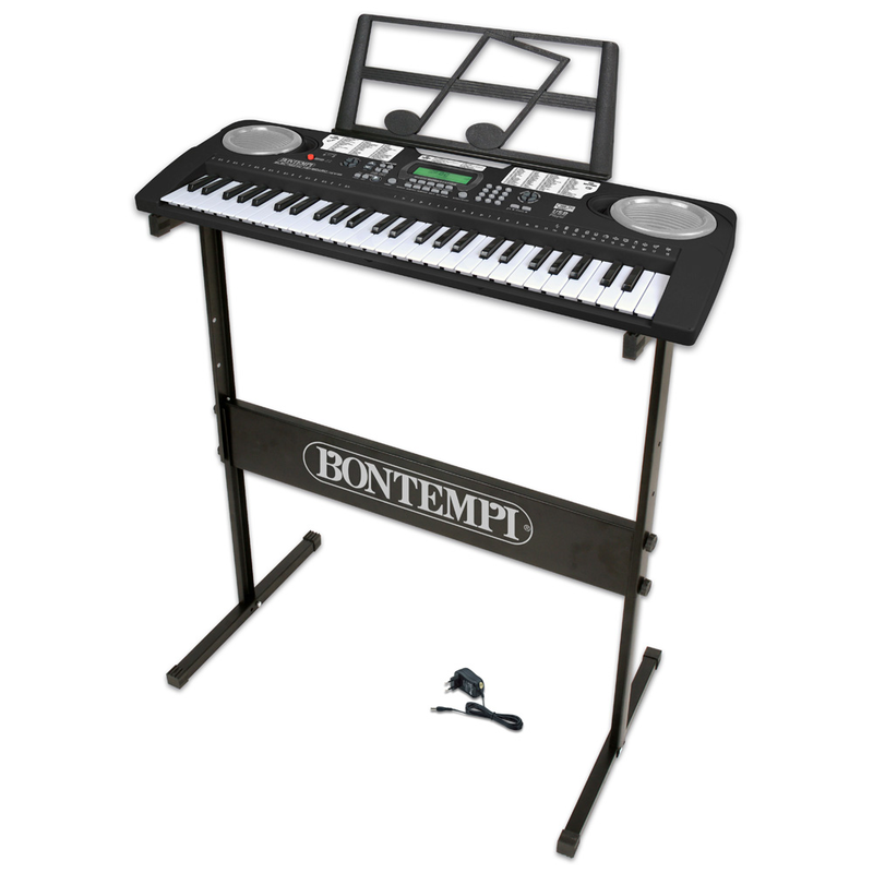 Bontempi 54 keys keyboard with lcd display and legs 16 5425, , medium-null