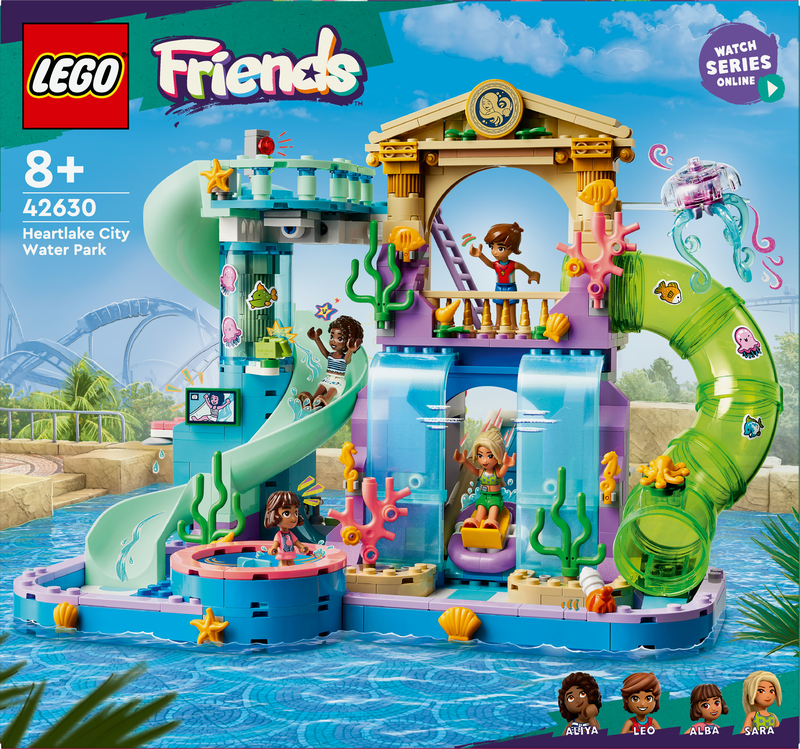 Lego friends heartlake city water park 42630 for ages 8+ 814pcs, , medium-null