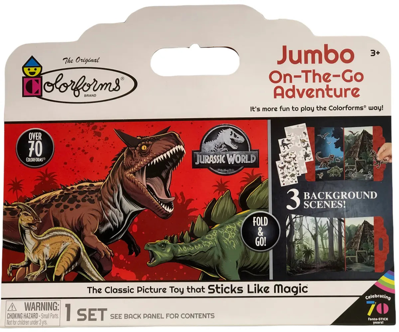 Product image: Jurassic world colorforms fold & go: unleash prehistoric adventures anywhere you go!, , medium-null