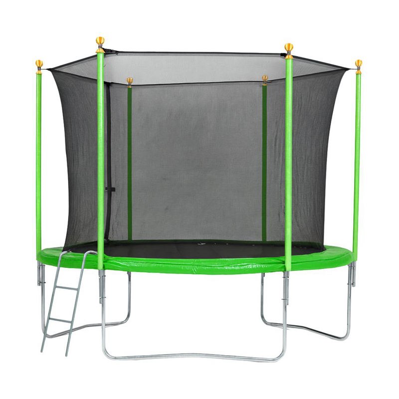 Product image: Ozzy τραμπολίνο παιδικό 8ft με δίχτυ ασφαλείας, σκάλα & αντοχή έως 100kg για ηλικίες 6+ ετών, , medium-null