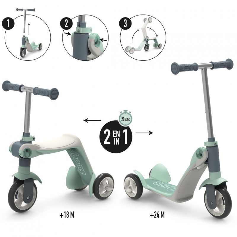 Smoby reversible 2 in 1 scooter 7600750615, , medium-null