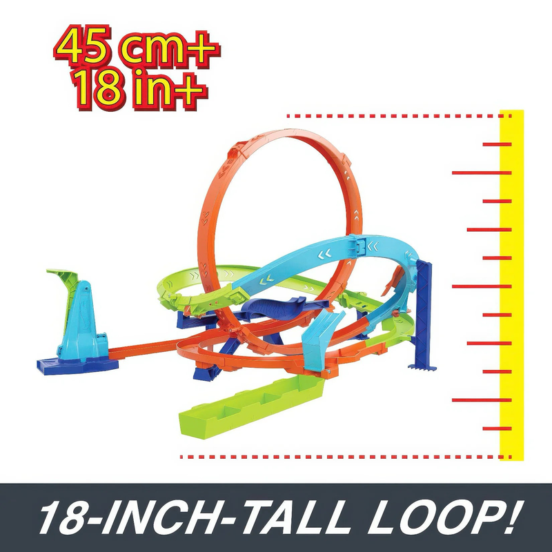 Hot wheels loop cyclone challenge car track set, , medium-null