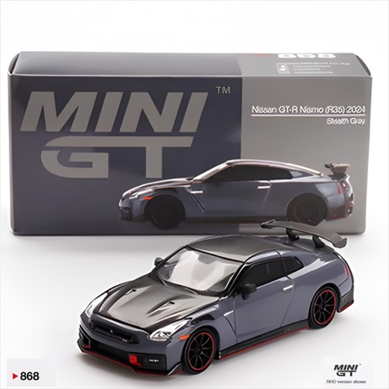 Mini gt 1/64 2024 nissan gt-r r35 nismo, stealth gray, , medium-null