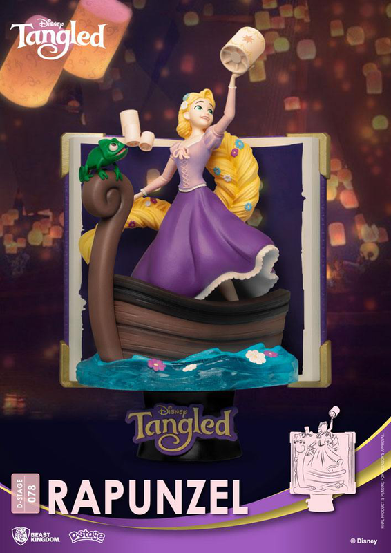 Beast kingdom - disney story book series d-stage pvc diorama rapunzel new version 15 cm, , medium-null