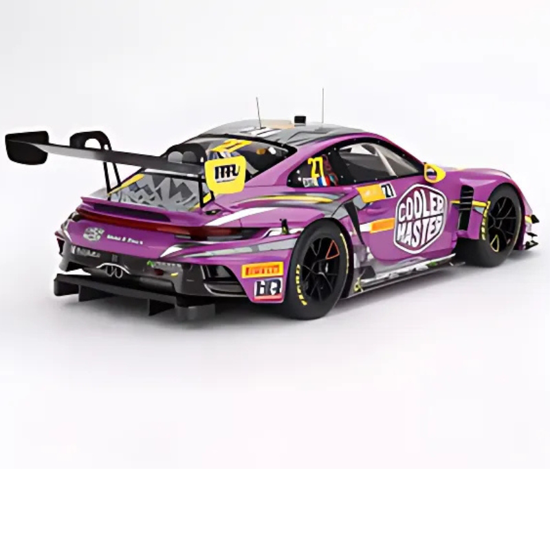 Top speed 1/18 2023 porsche 911 gt3 r #27 hubauto racing 70th macau grand prix, purple, , medium image number null