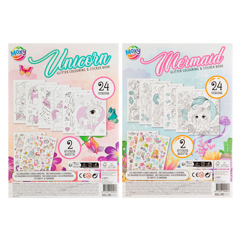 Product image: Glitter coloring and sticker book, , medium-null