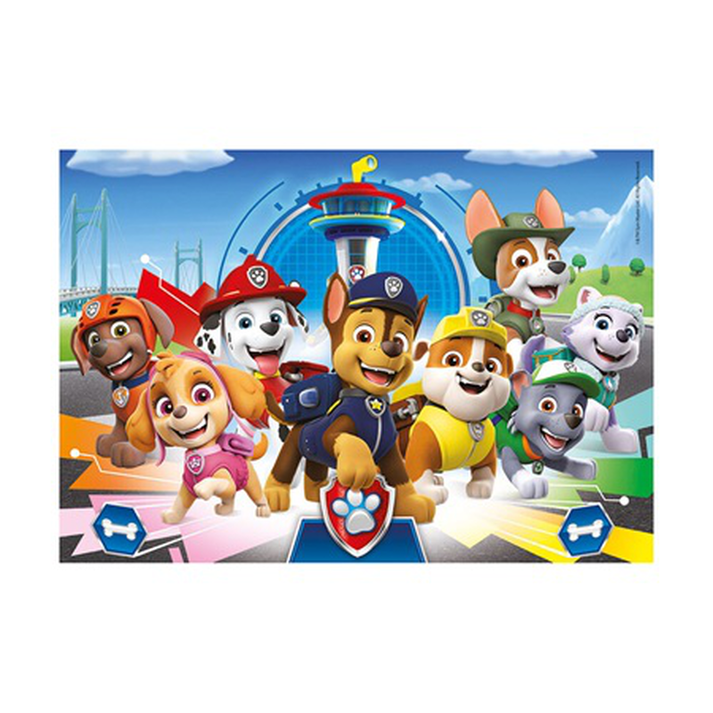 As clementoni kids puzzle supercolor nickelodeon paw patrol 2x60 pcs 4y+ 21617, , medium-null