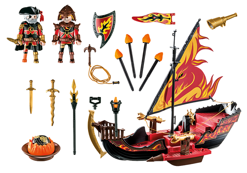 Product image: Playmobil 70641 burnham raiders fire ship, , medium-null