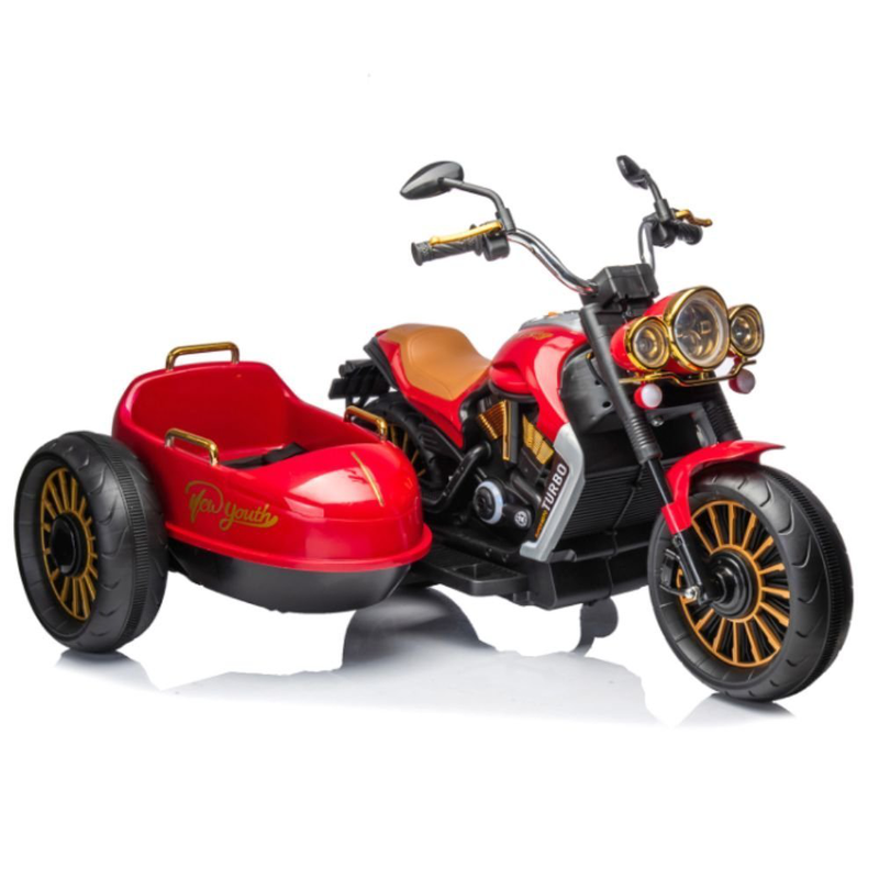 Product image: Παιδική ηλεκτροκίνητη μοτοσυκλέτα τύπου duo tron choper 12v κόκκινη, , medium-null