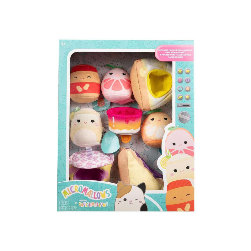 Micromallows by squishmallows playset with 8 plush 6cm, , medium-null
