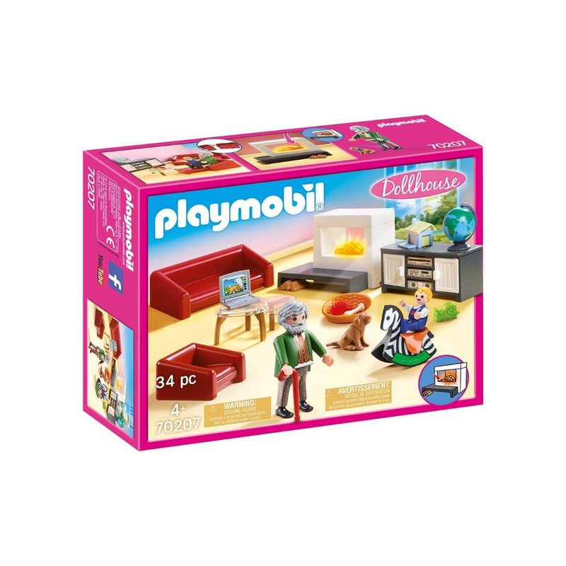 Playmobil 70207 dollhouse - comfortable living room furniture, , medium-null