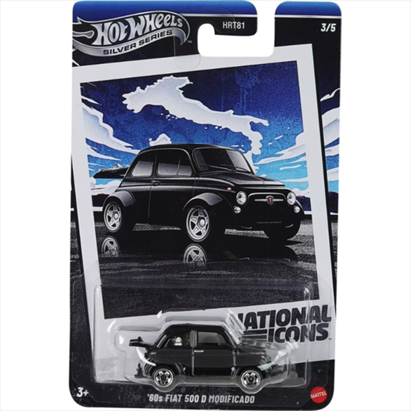 Mattel hot wheels silver series: national icons - 60s fiat 500 d modificado jby88, , medium-null