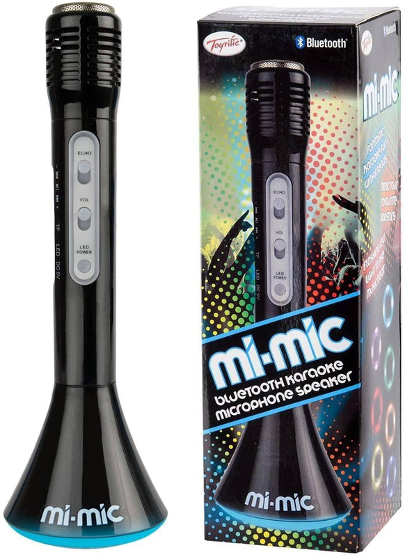 Product image: Mi-mic karaoke microphone speaker with wireless bluetooth and led lights, black, , medium-null