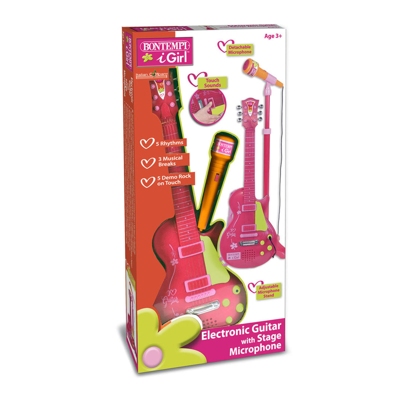 Product image: Bontempi electronic rock guitar - pink, , medium-null