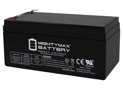 Mighty max 12v 3.4 ah battery