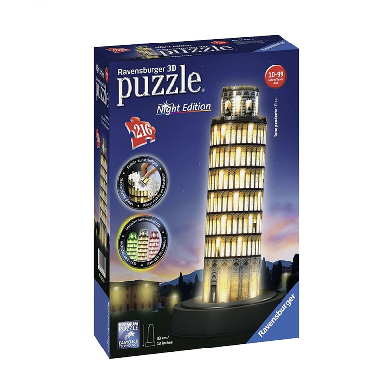Product image: Ravensburger 3d παζλ night πυργος της πιζας led 12515 (216 τεμ.), , medium-null