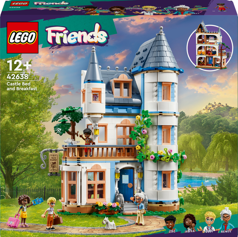 Lego friends castle bed and breakfast 42638 for ages 12+ 1311pcs, , medium-null