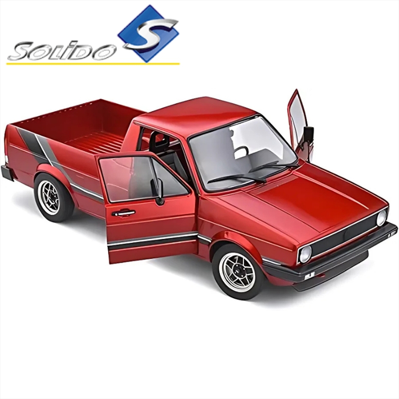 Solido 1/18 volkswagen caddy mk1 custom, red, , medium-null