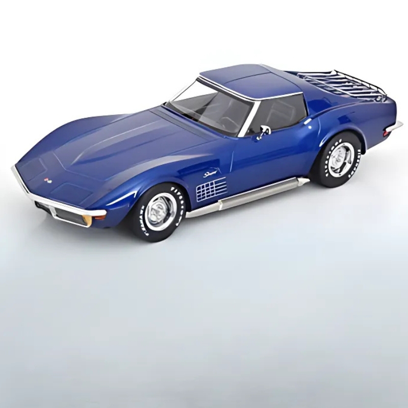 Kk scale 1/18 1972 chevrolet corvette c3, blue metallic, , medium-null