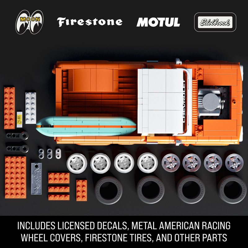 Mattel hot wheels: elite series brick shop - chevrolet custom 62 chevy pickup vehicle jft20, , medium-null