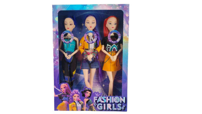 Rumi,zoey & mira fashion dolls with music, , medium-null
